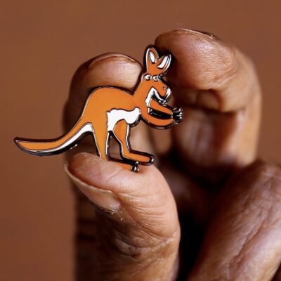 Kere Aherre (Kangaroo) Enamel Pin by Town Camp Designs